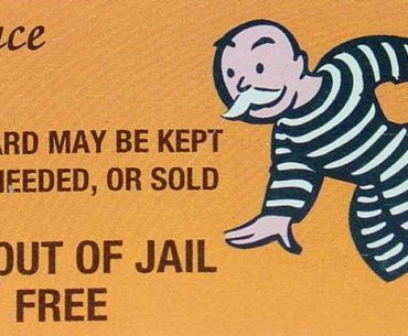 Get out of jail free monopoly card