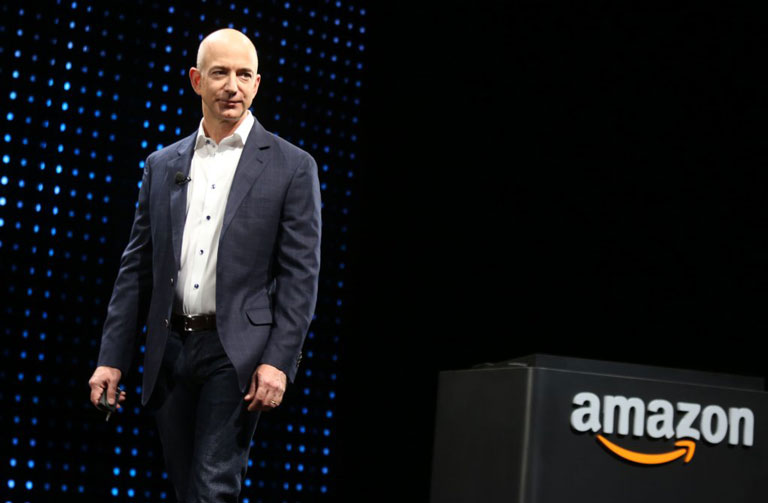 Amazon's Bezos on stage