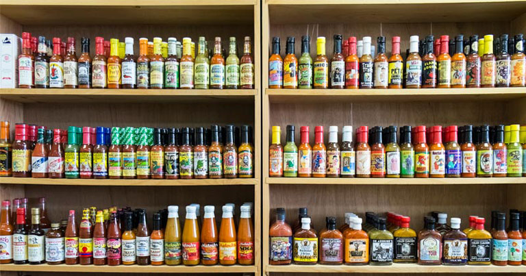 freedom of choice of hot sauces